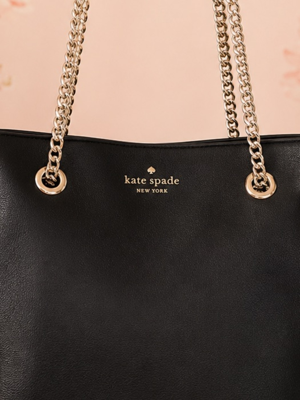 Kate Spade Black Leather Chain Strap Tote Bag – Like New - Picture 9 of 9